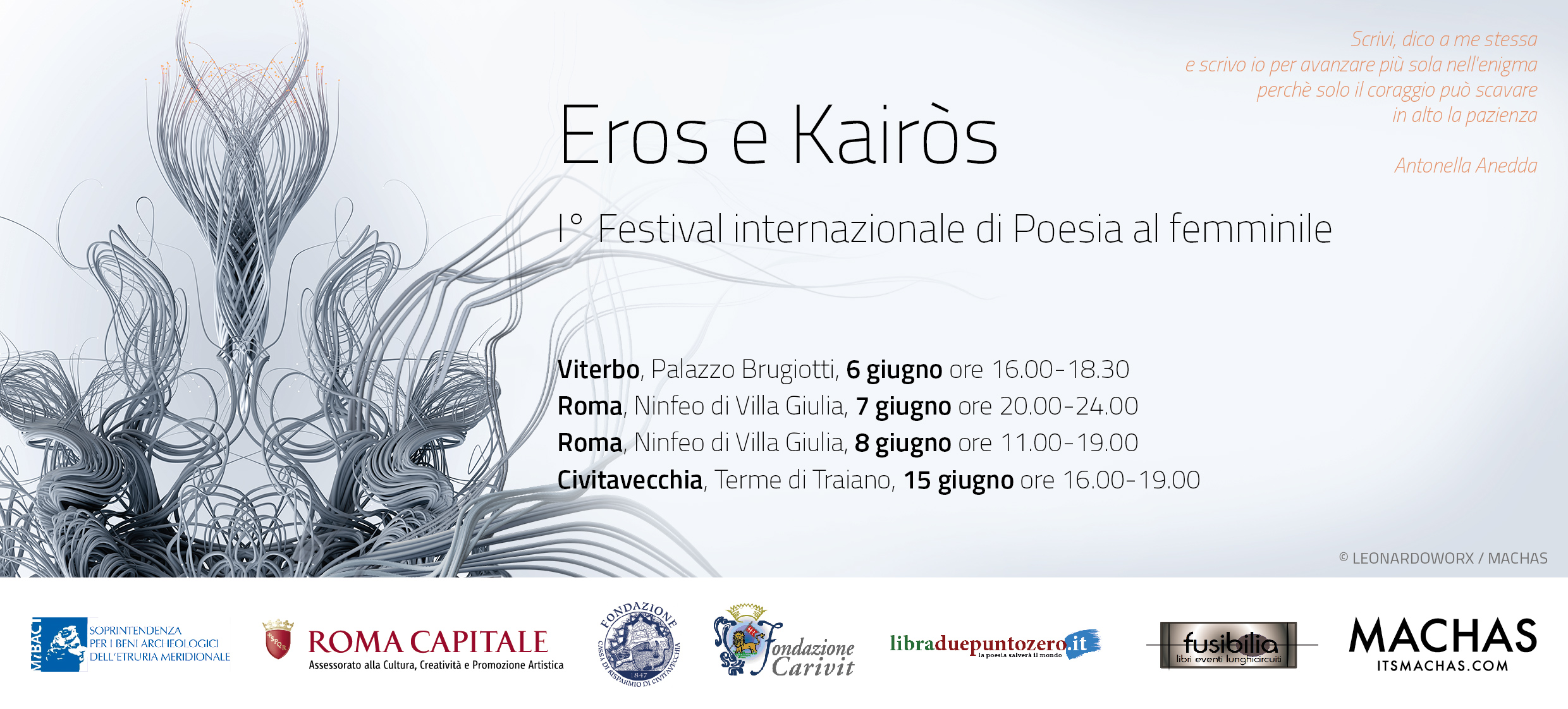EROS e KAIRÒS, il 1° Festival Internazionale della Poesia al Femminile.