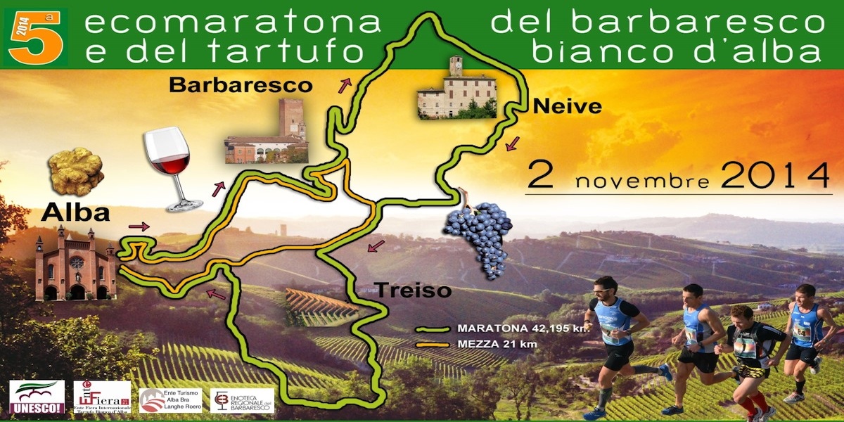 Il 2 novembre la V edizione della Ecomaratona del Barbaresco e del Tartufo Bianco
