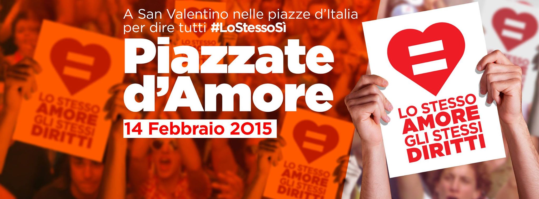 “Piazzate d’Amore”: flashmob per la salvaguardia dei diritti di tutti a San Valentino