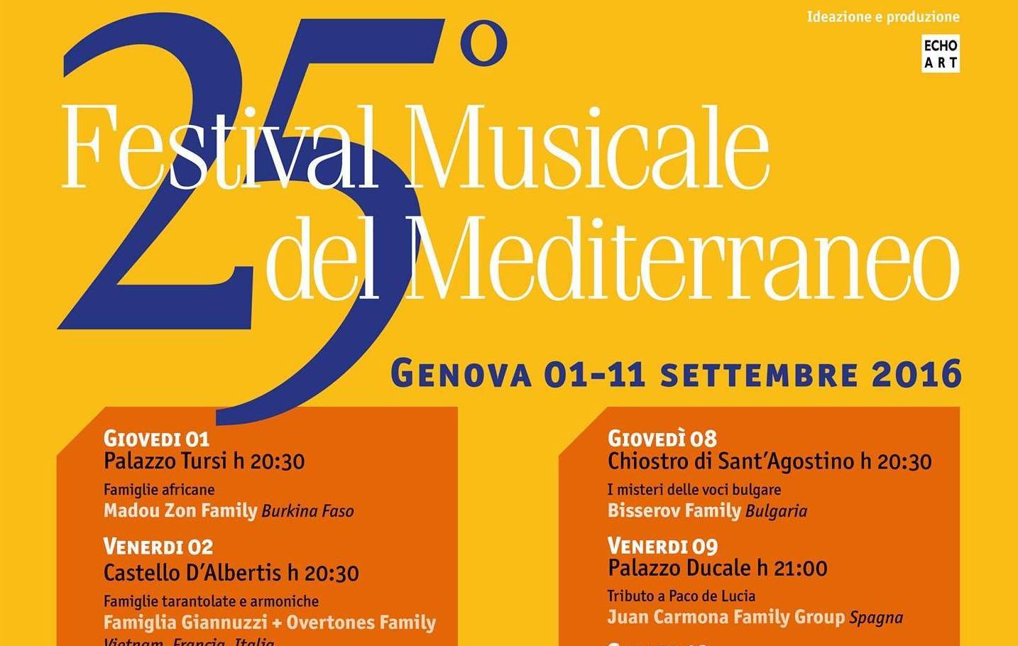 A Genova il 25° Festival Musicale del Mediterraneo