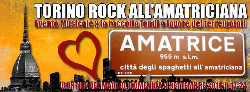 Torino Rock all’Amatriciana, domenica 4 settembre