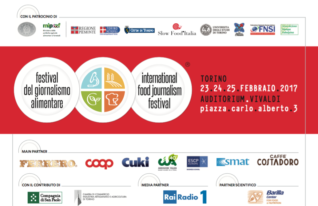 Dal 23 al 25 febbraio torna a Torino il Festival del Giornalismo Alimentare
