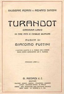 Turandot-frontespizio