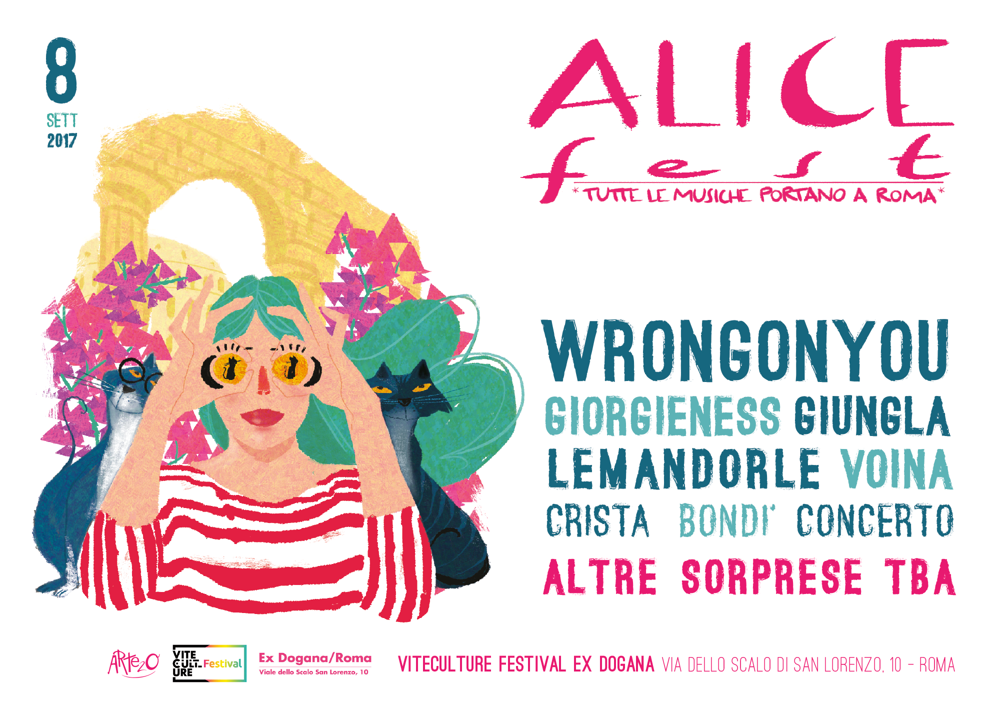 Alice Fest: tutte le musiche portano a Roma… L’8 settembre all’Ex Dogana