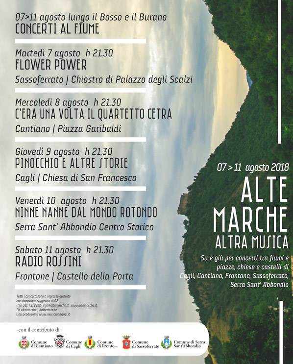 Alte Marche Altra Musica Festival, dal 7 all’11 agosto