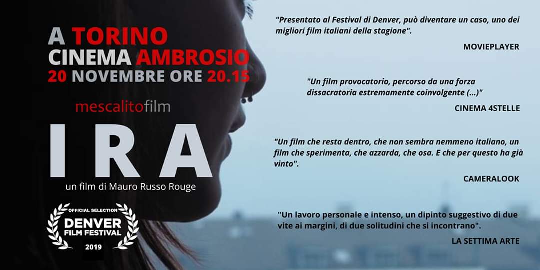 Domani “Ira” di Mauro Russo Rouge al Cinema Ambrosio di Torino