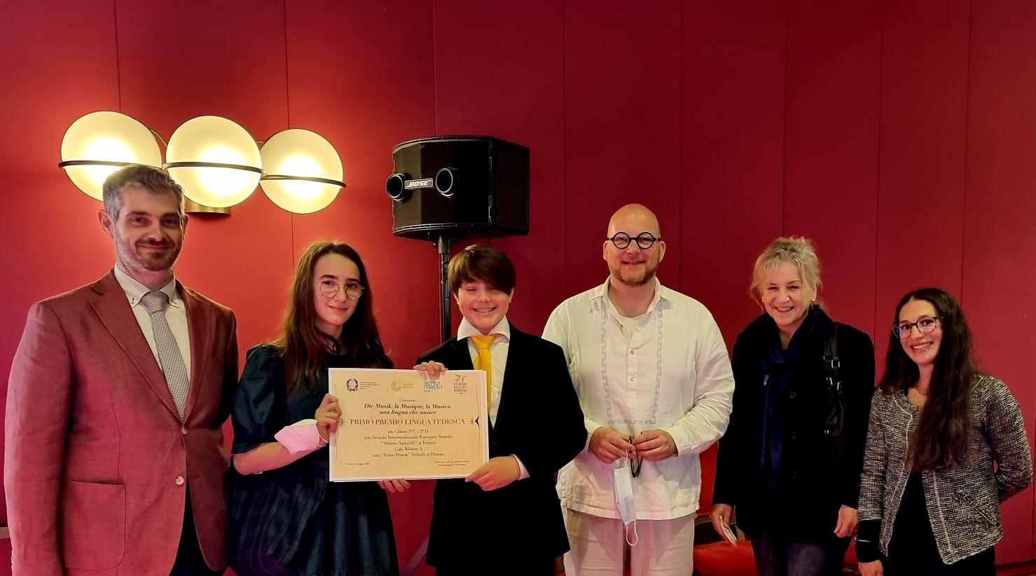 La S.I.E.S. “Altiero Spinelli” di Torino tra i vincitori del progetto “Die Musik, La musique, La musica una lingua che unisce”